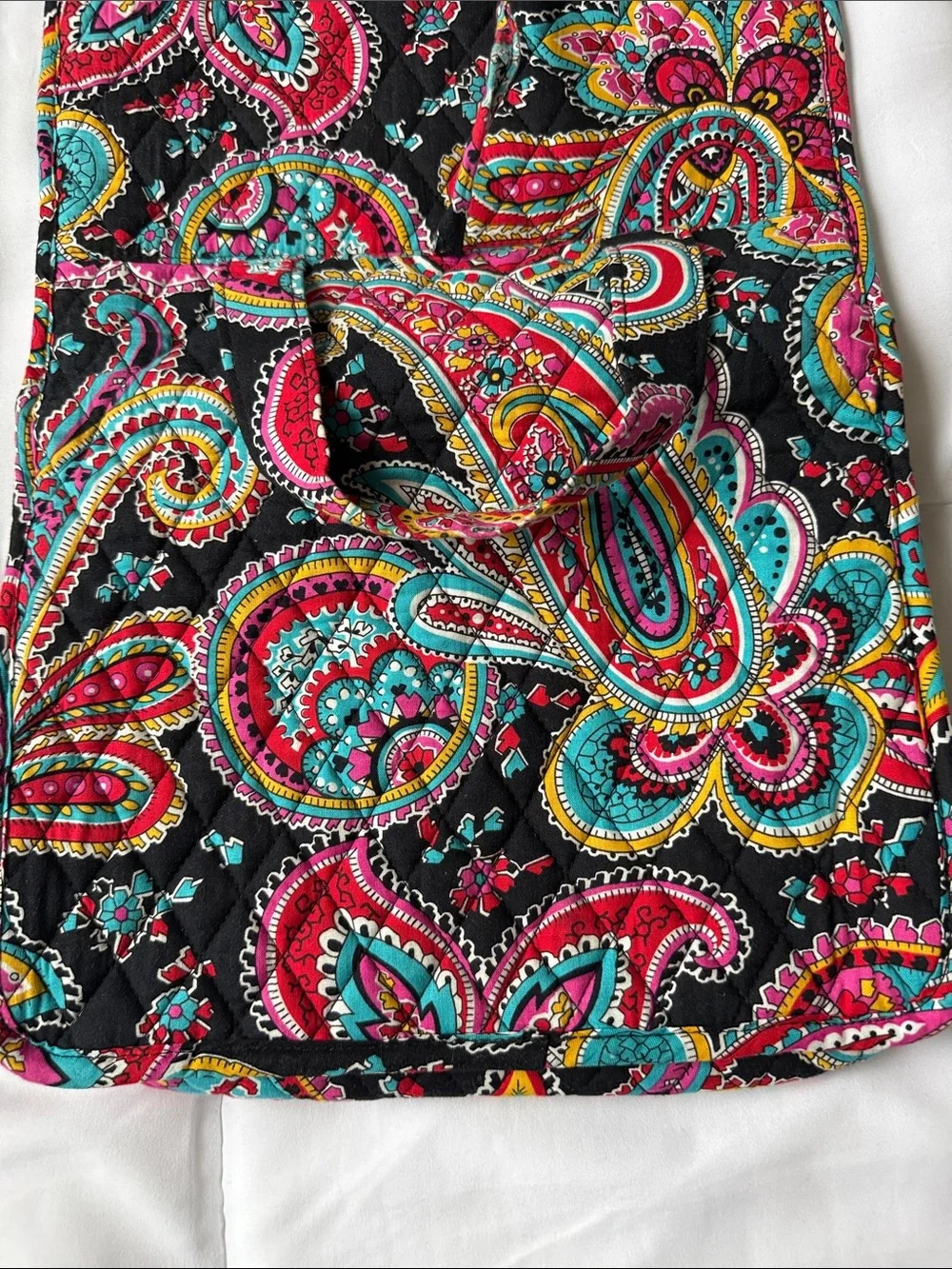 Vera Bradley Black Paisley Hanging Organizer Bag